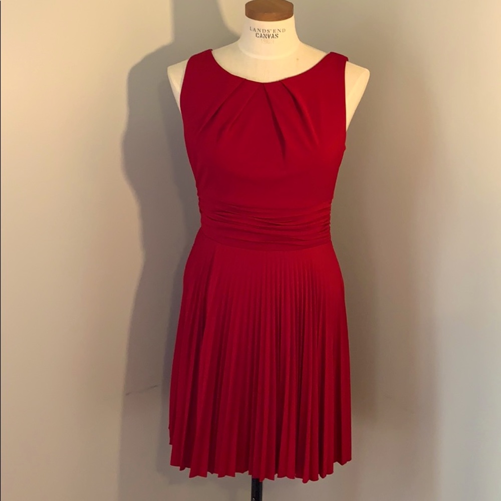 Pleated Skirt Mini Dress